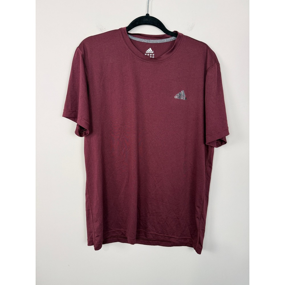 Adidas Climalite XL Performance T‑Shirt Maroon Heather Moisture‑Wicking Tee